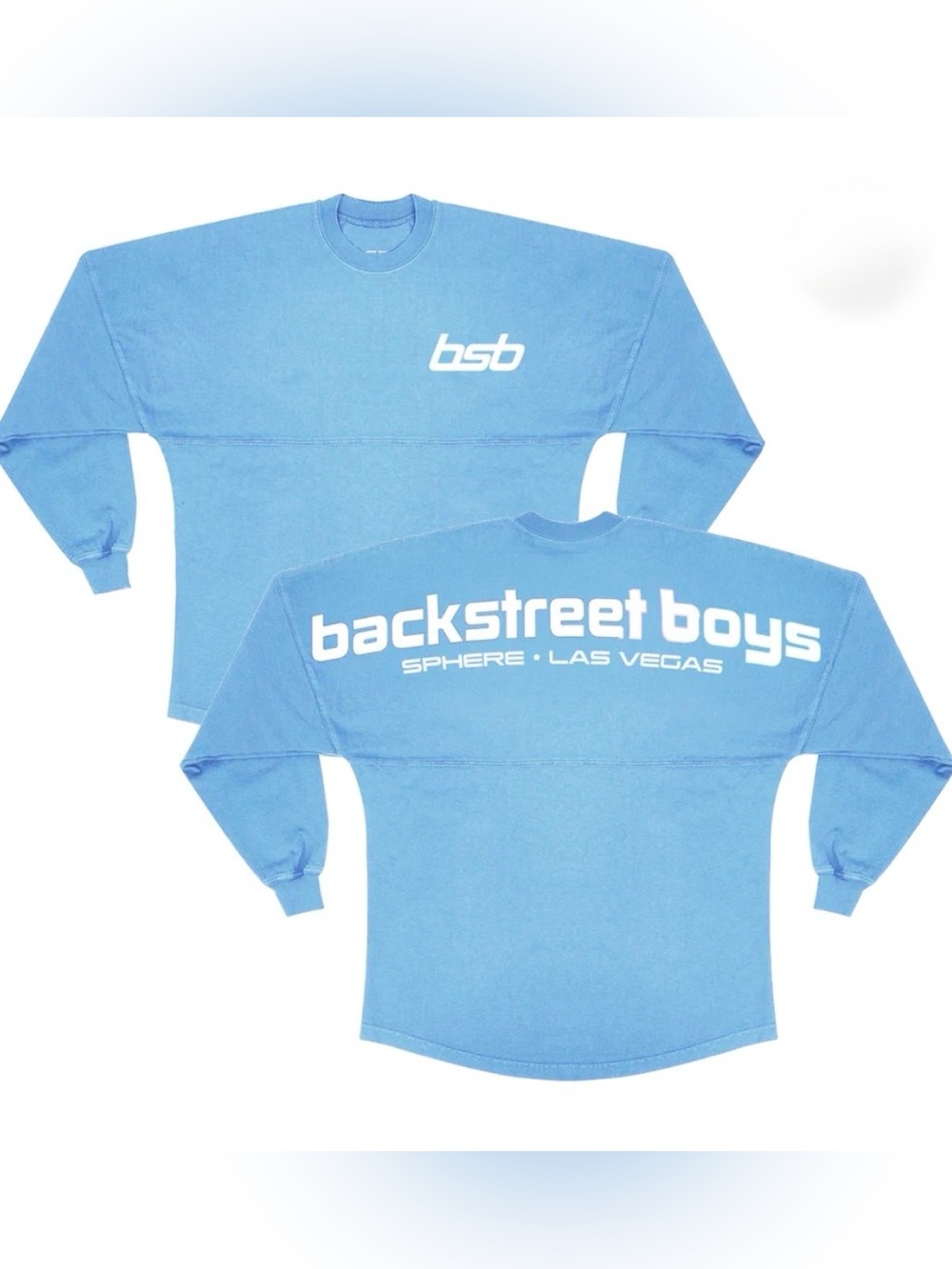 NWT Backstreet Boys INTO THE MILLENNIUM SPIRIT JERSEY - BABY BLUE - BSB